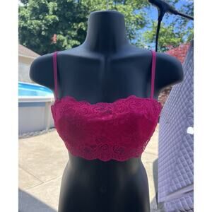 Cosabella Thea Lace Bandeau Underwire Bra 34B Bright Grenadine(Chartreuse)